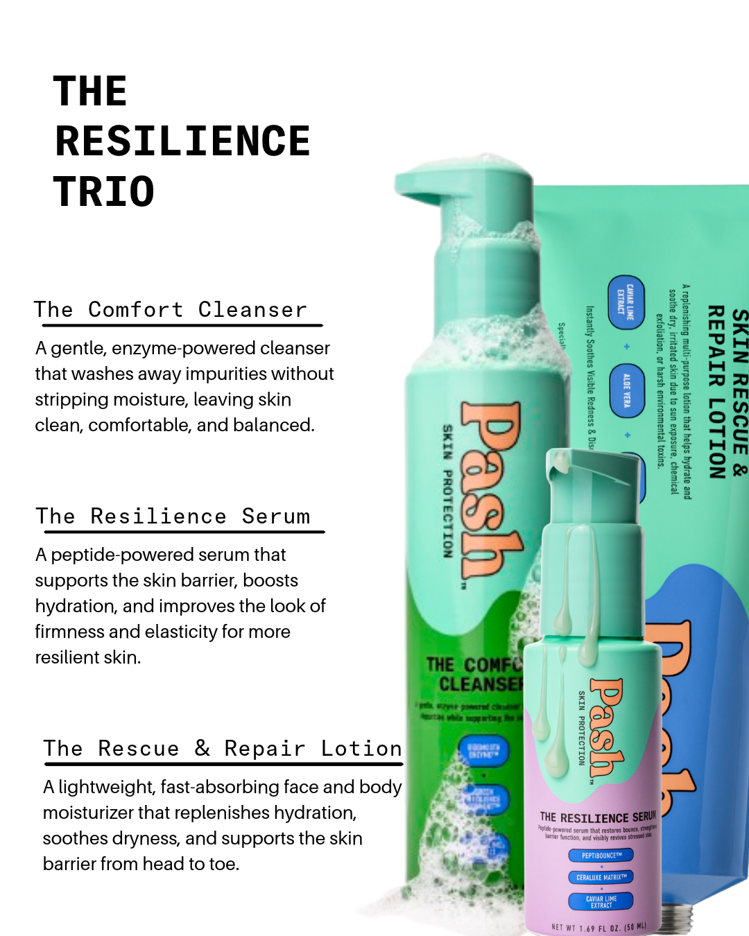 The Resilience Trio - Pash Skin Protection Pack